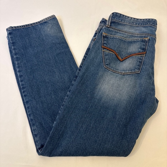 Guess Lincoln Slim Straight Blue Jeans Distressed Los Angeles 1981 Mens 34x32 - Picture 12 of 12